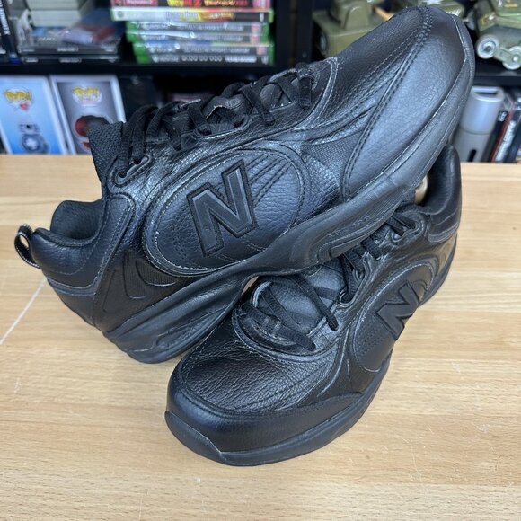 NEW BALANCE 623 Women’s Size 9 Black Leather Training Work Sneaker Shoes - Picture 2 of 6